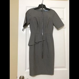 Grey & White Striped Antonio’s Melani Dress w/belt